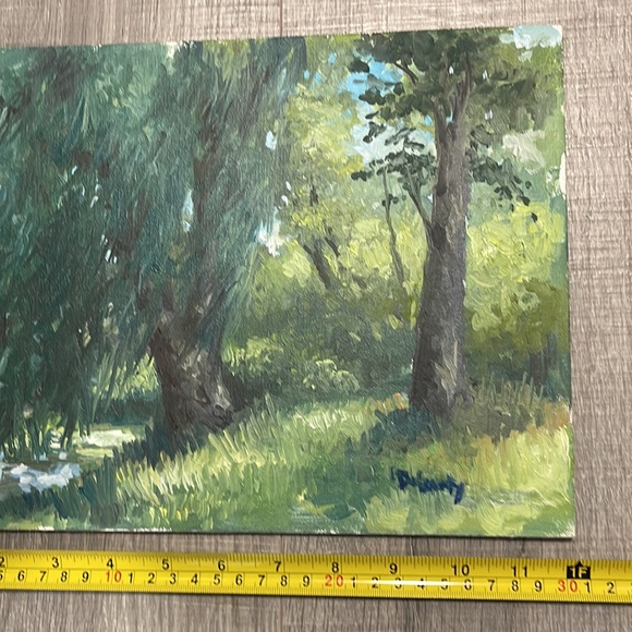 “Willows by the Pond” painting by M. Stephen Doherty. Oil on wood. Beautiful! - Picture 11 of 13